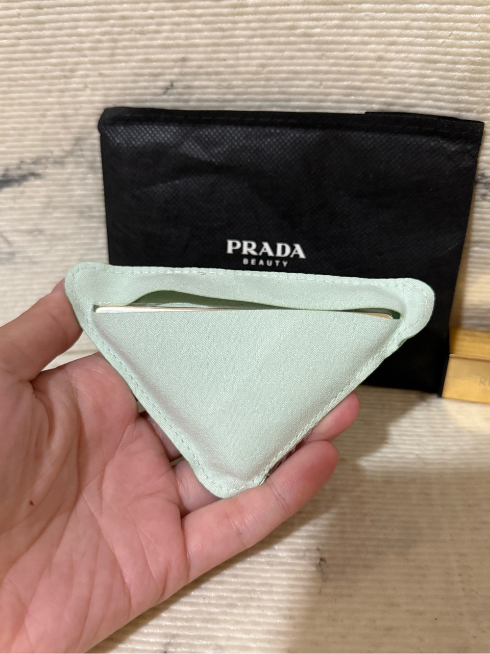 Prada Beauty Triangle Shaped Double-sided Compact Mirror - Picture 7 of 9